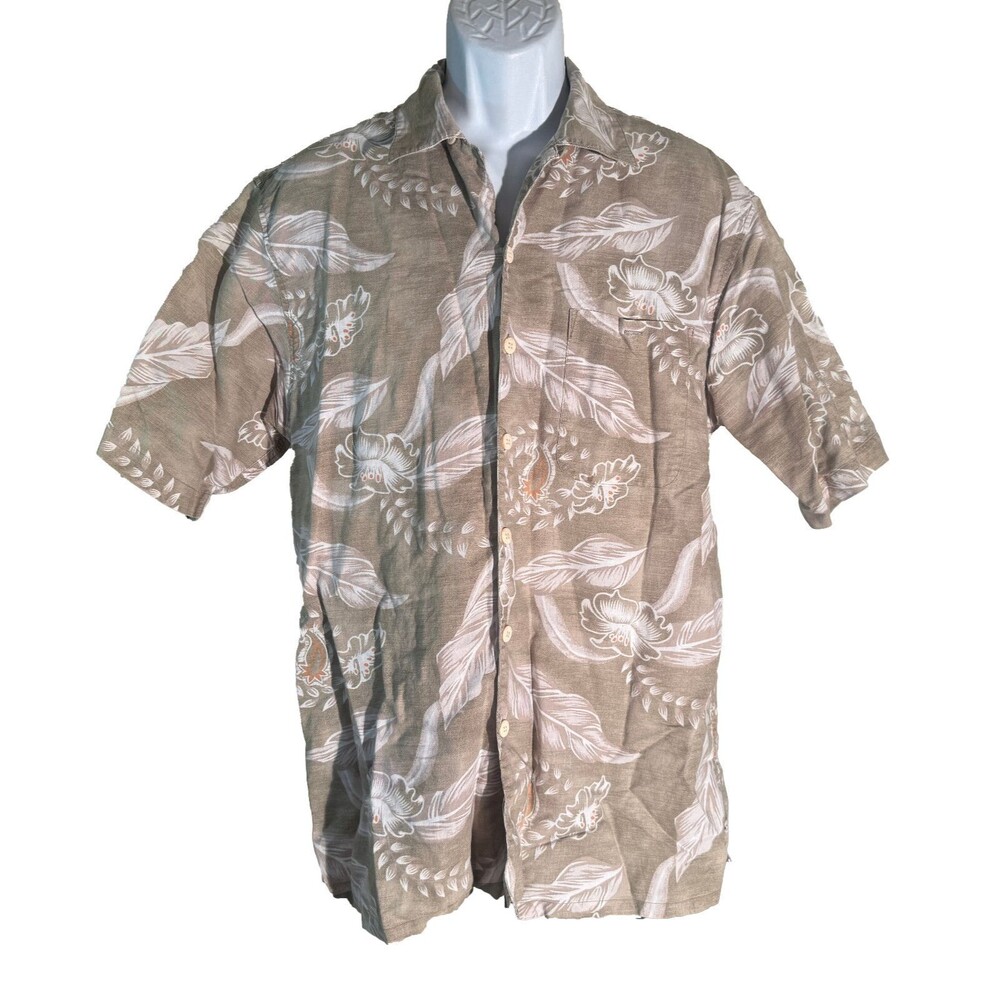 SUMMA‎ Men's Short Sleeve Button Down Floral Hawaiian Shirt Large